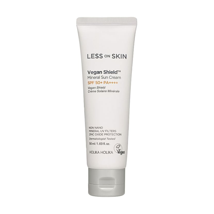 Мінеральний сонцезахисний крем для обличчя Holika Holika Less On Skin Vegan Shield Mineral Sun Cream SPF 50+ PA++++, 50 мл