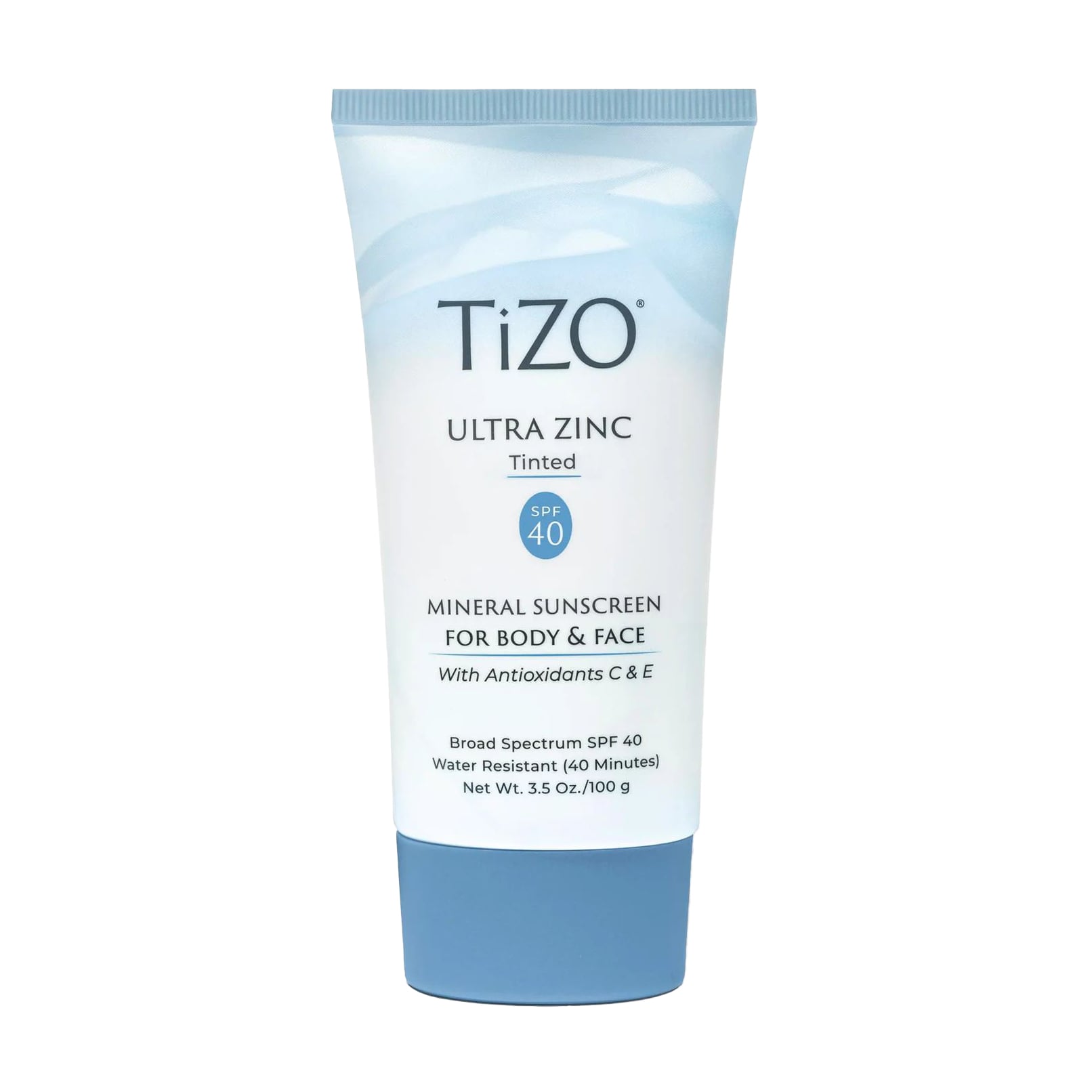 Мінеральний сонцезахисний крем для обличчя та тіла TiZO Ultra Zinc Body &amp; Face Tinted SPF 40 з відтінком, 100 г
